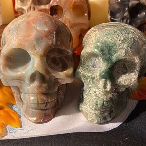 Unlisted live show Colorful Stone Skull Decor
